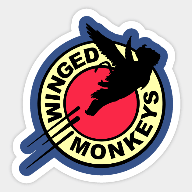 Winged monkeys Sticker by Cromanart